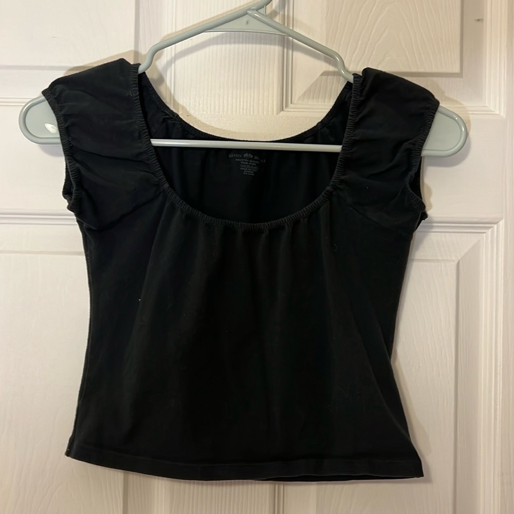 brandy melville dark gray cap sleeve tee